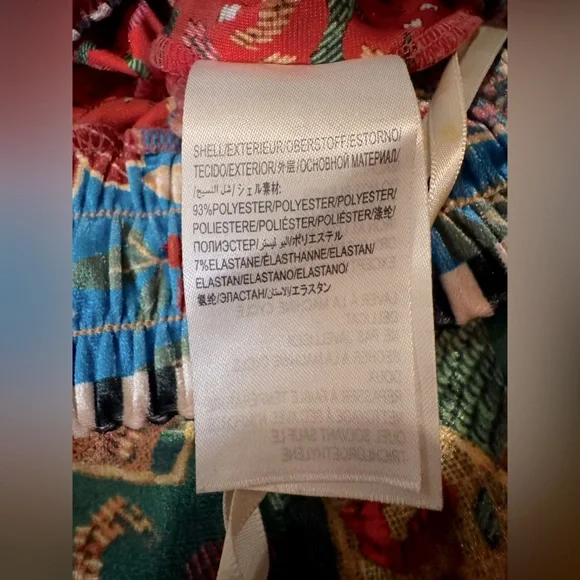 FARM Rio Mixed Scarves Multicolor Velour Sweatpants - Picture 7 of 7